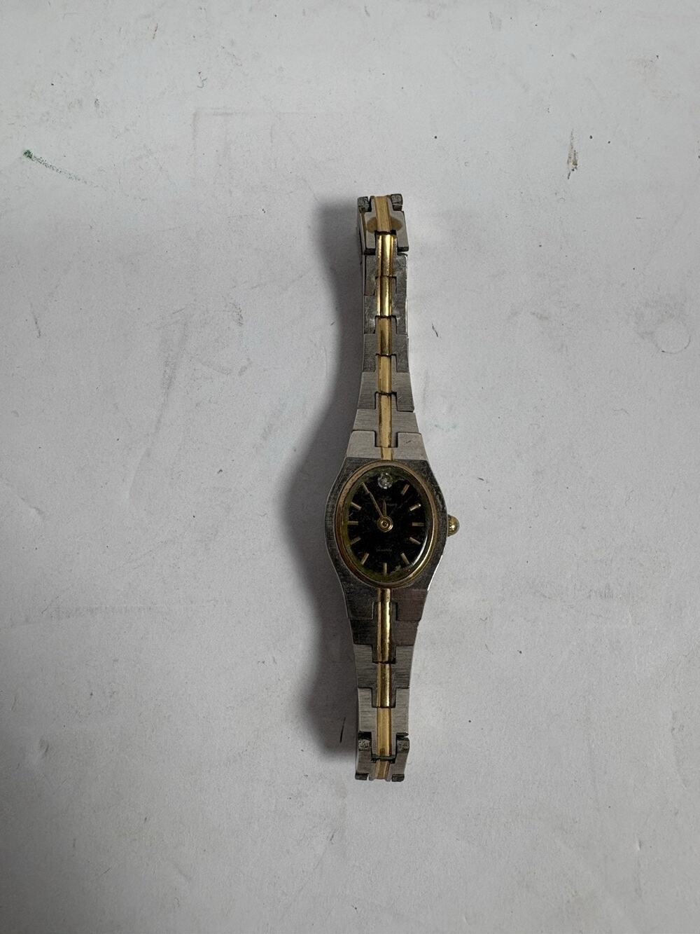 Jules Jurgensen 4960 Women’s Quartz Watch Two Tone Parts Repair Untested